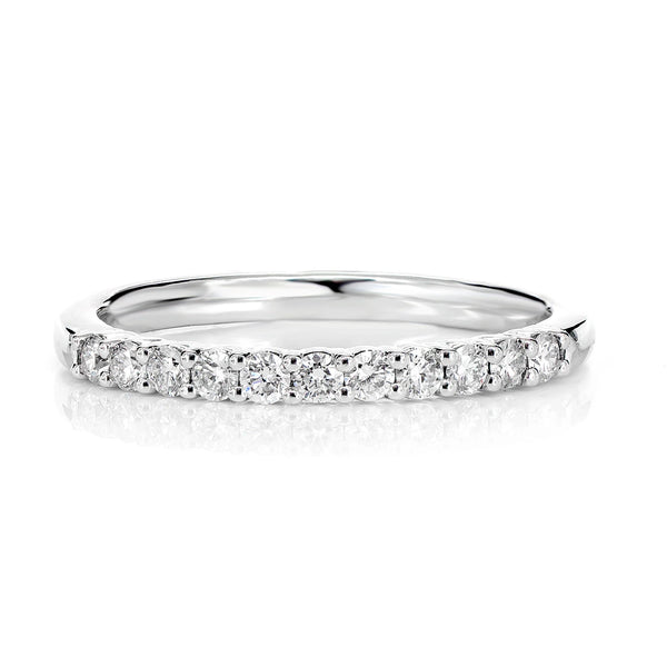 Eleven Stone Shared Prong Diamond Band Ring