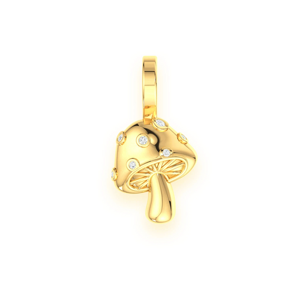 Mushroom Diamond Pendant