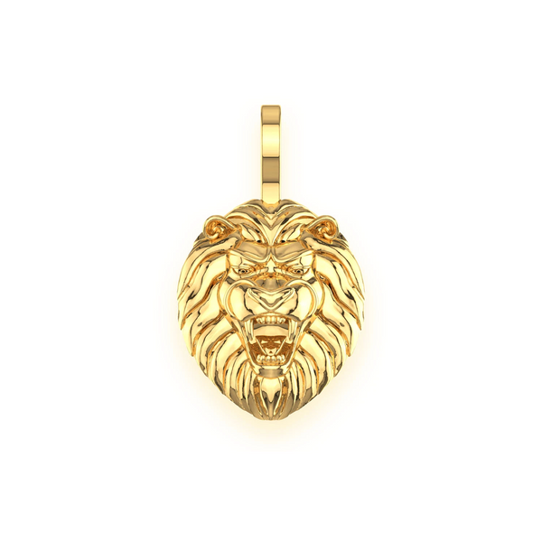 Lion Head Diamond Pendant