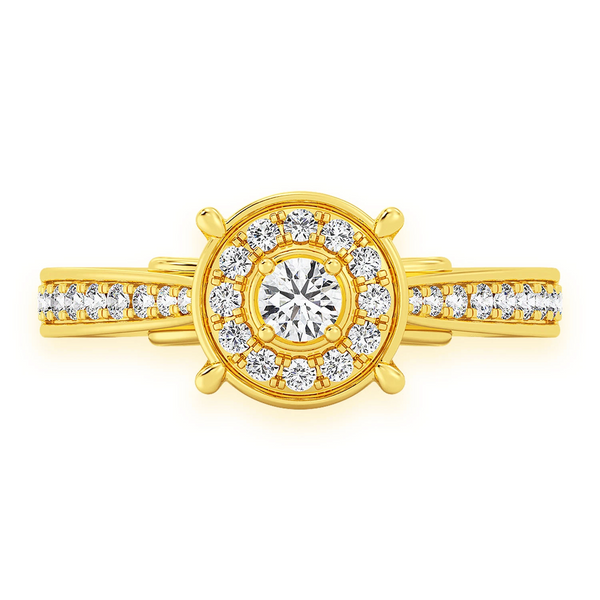Round Halo Diamond Engagement Ring