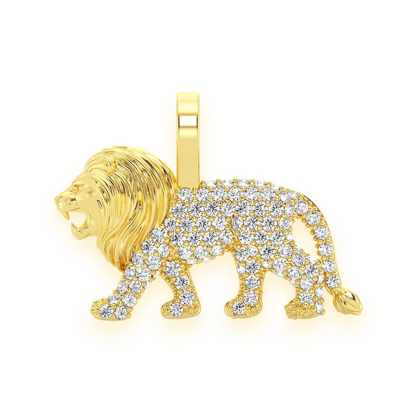 Walking Lion Diamond Pendant