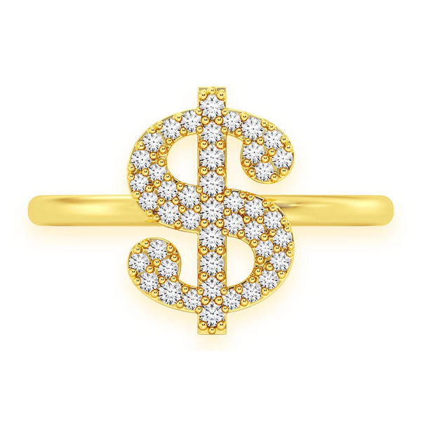 Dollar Sign Diamond Ring