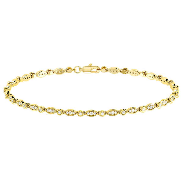 Geometric Bezel Diamond Bracelet