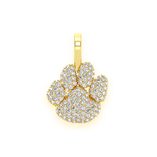 Dog Paw Diamond Pendant
