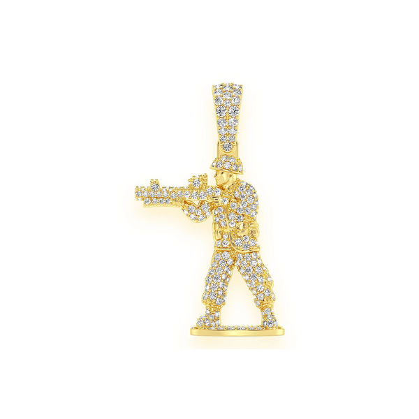 Toy Soldier Diamond Pendant