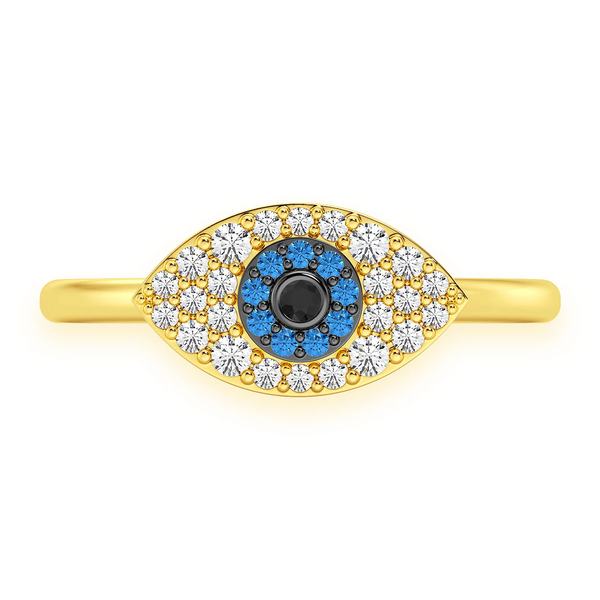 Evil Eye Diamond Ring