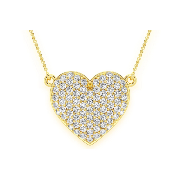 Grand Bubbly Heart Diamond Necklace