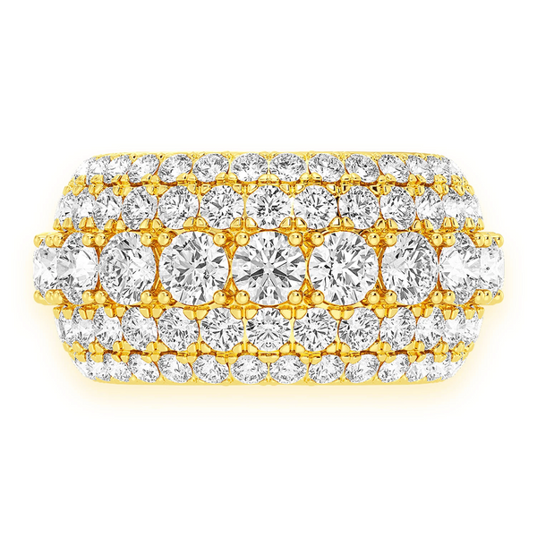 Five Row Multi-Layer Band Ring