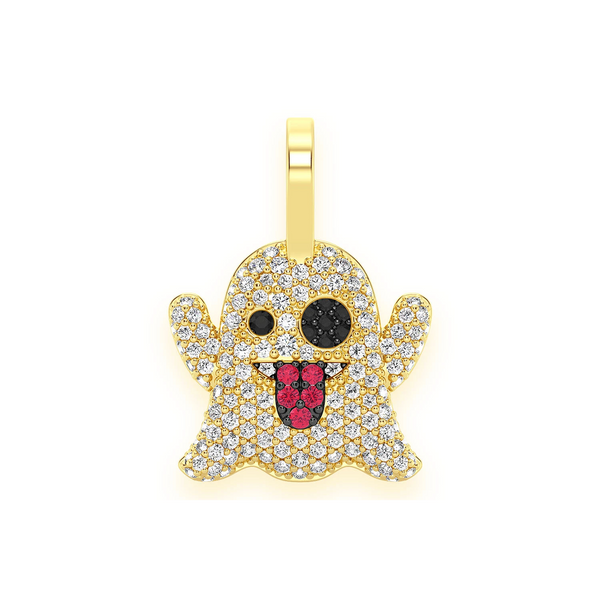 Ghost Ruby & Diamond Pendant