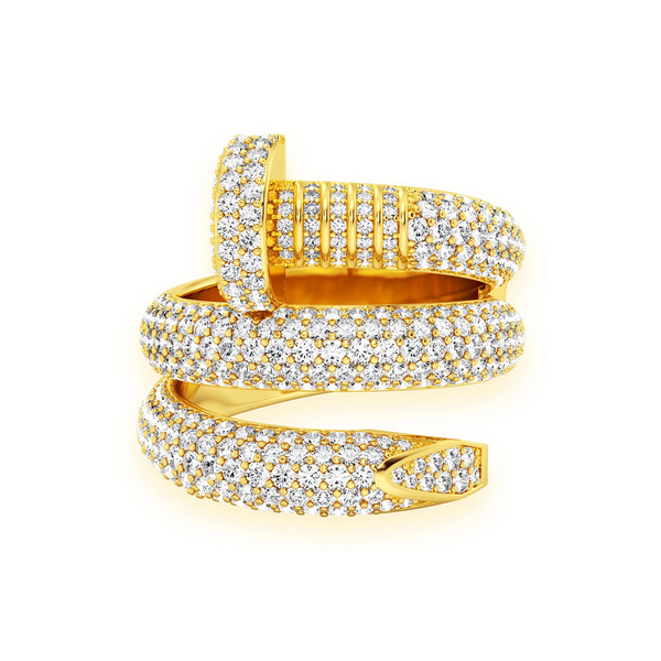 Nail Wrap Around Diamond Ring