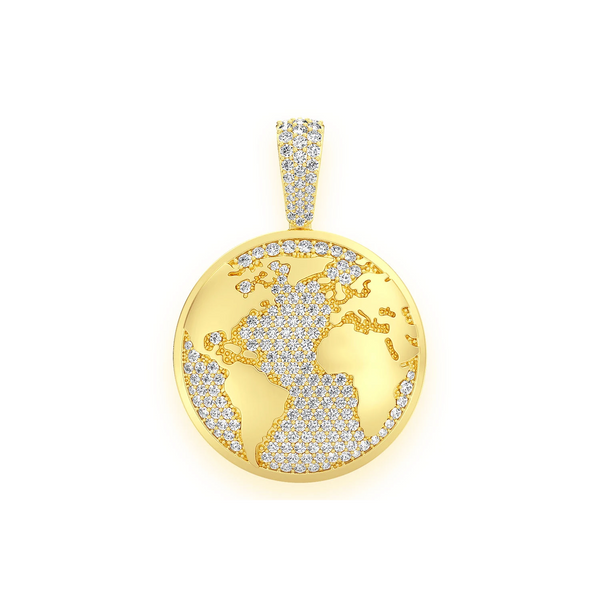 World Globe Diamond Pendant