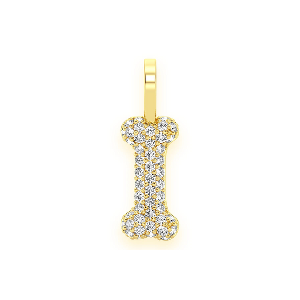 Dog Bone Diamond Pendant