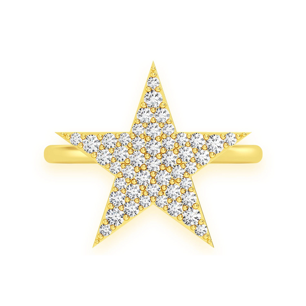 Five Point Star Diamond Ring