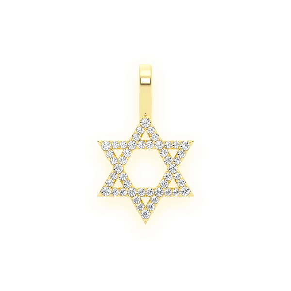 Star of David Diamond Pendant