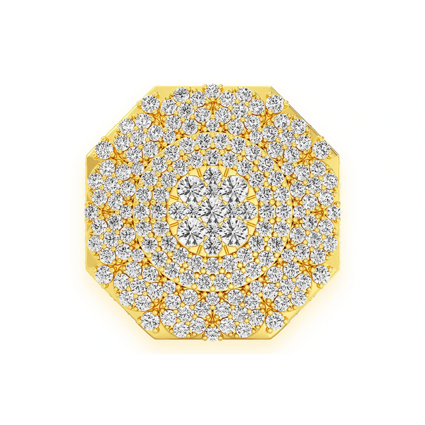 Multi Halo Diamond Signet Ring