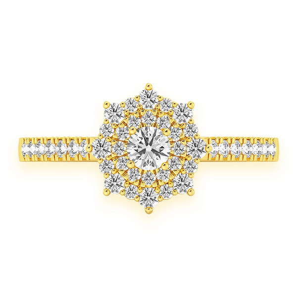 Single Band Diamond Engagement Ring