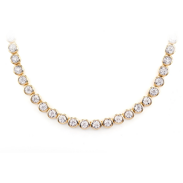 Bezel Miracle Set Diamond Tennis Necklace