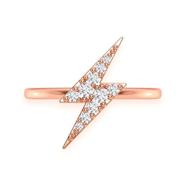 Lightning Bolt Diamond Ring