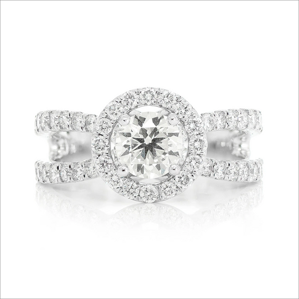 Split Shank Halo Ring 14k