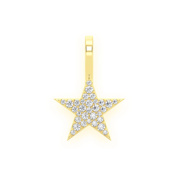 Five Point Star Diamond Pendant