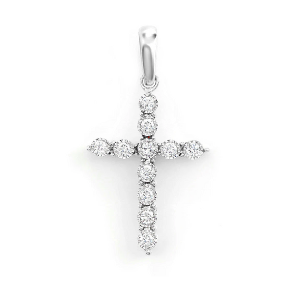 Tiny Diamond Cross Pendant