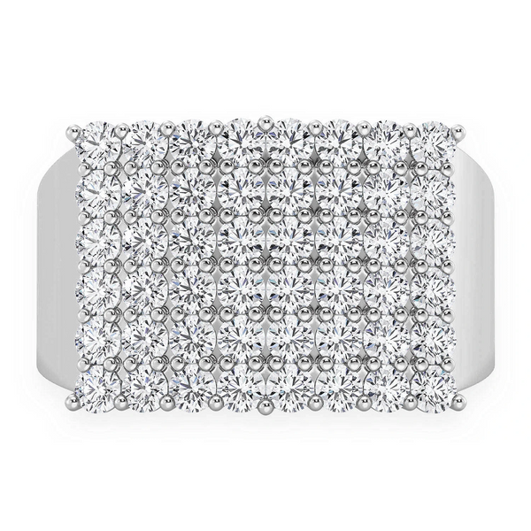 Curved Rectangle Diamond Ring