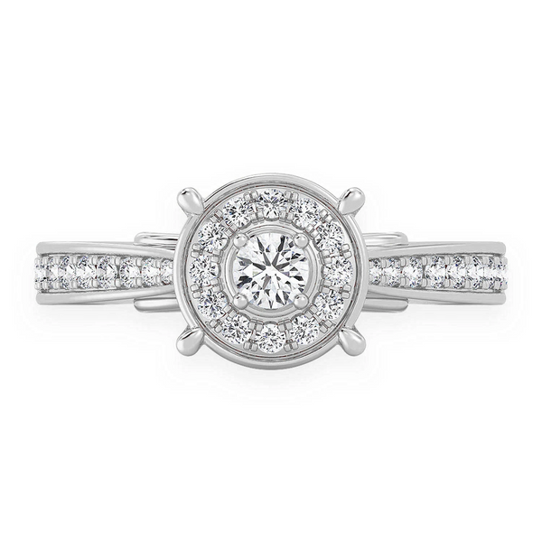 Round Halo Diamond Engagement Ring