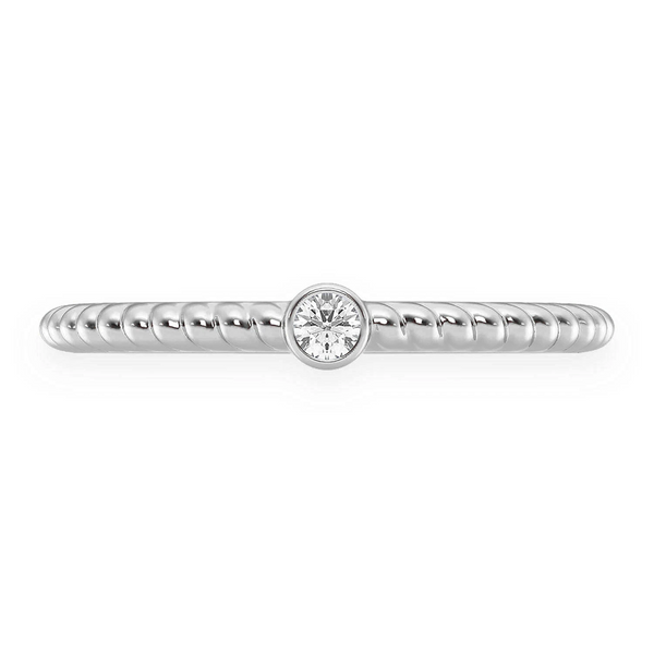 Round Rope Bezel Diamond Ring