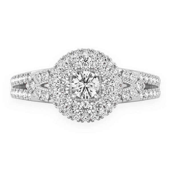 Fancy Shank Tiered Halo Ring