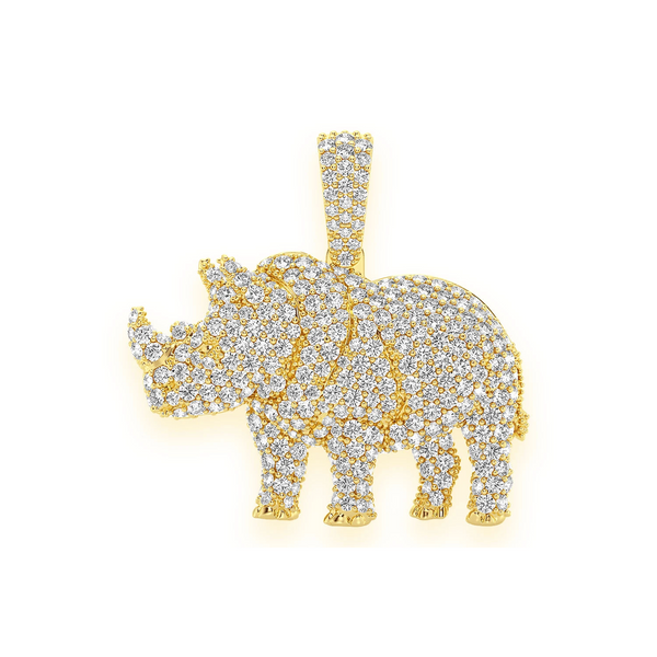 Rhino Diamond Pendant