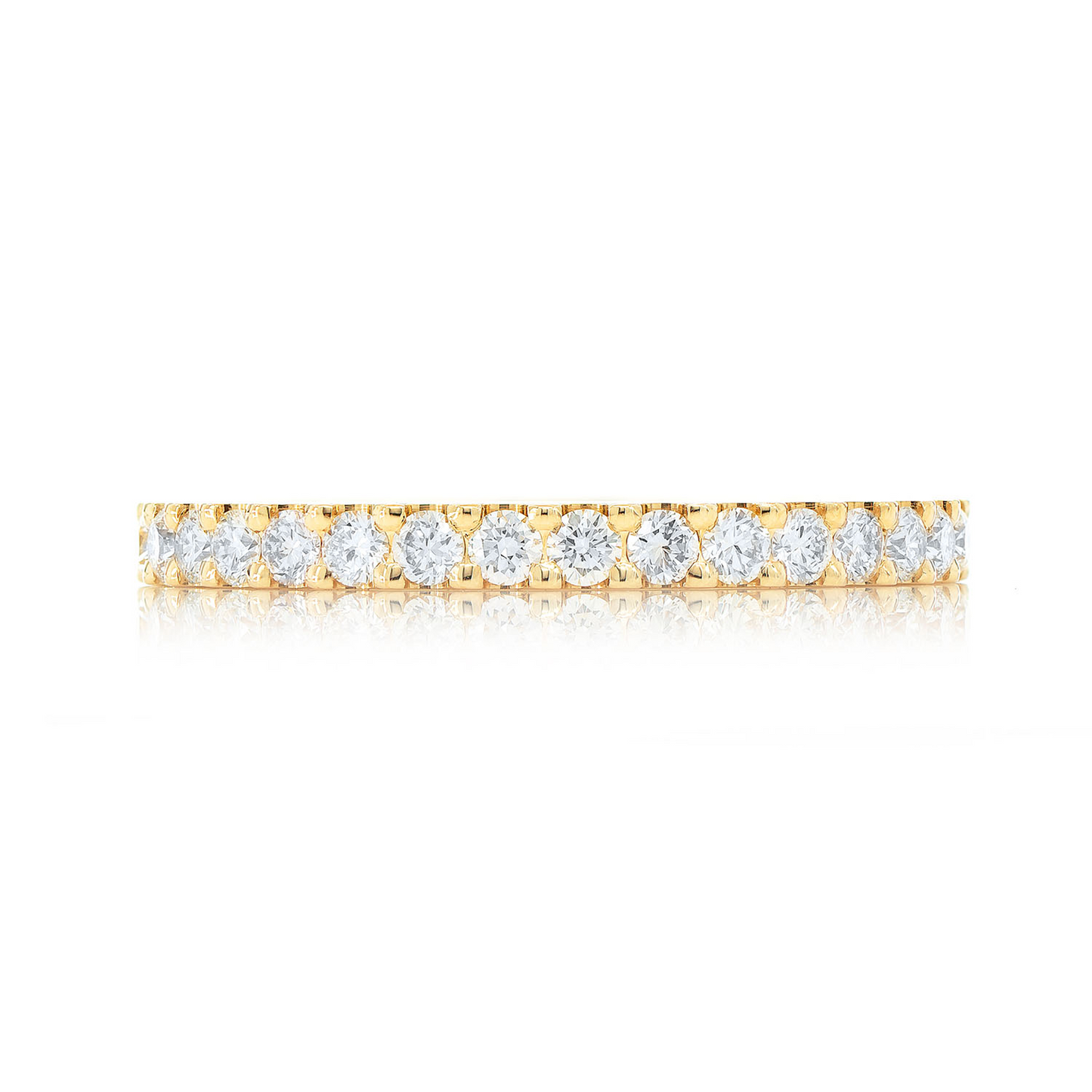 Classic Eternity Diamond Ring in 14K yellow gold, front view