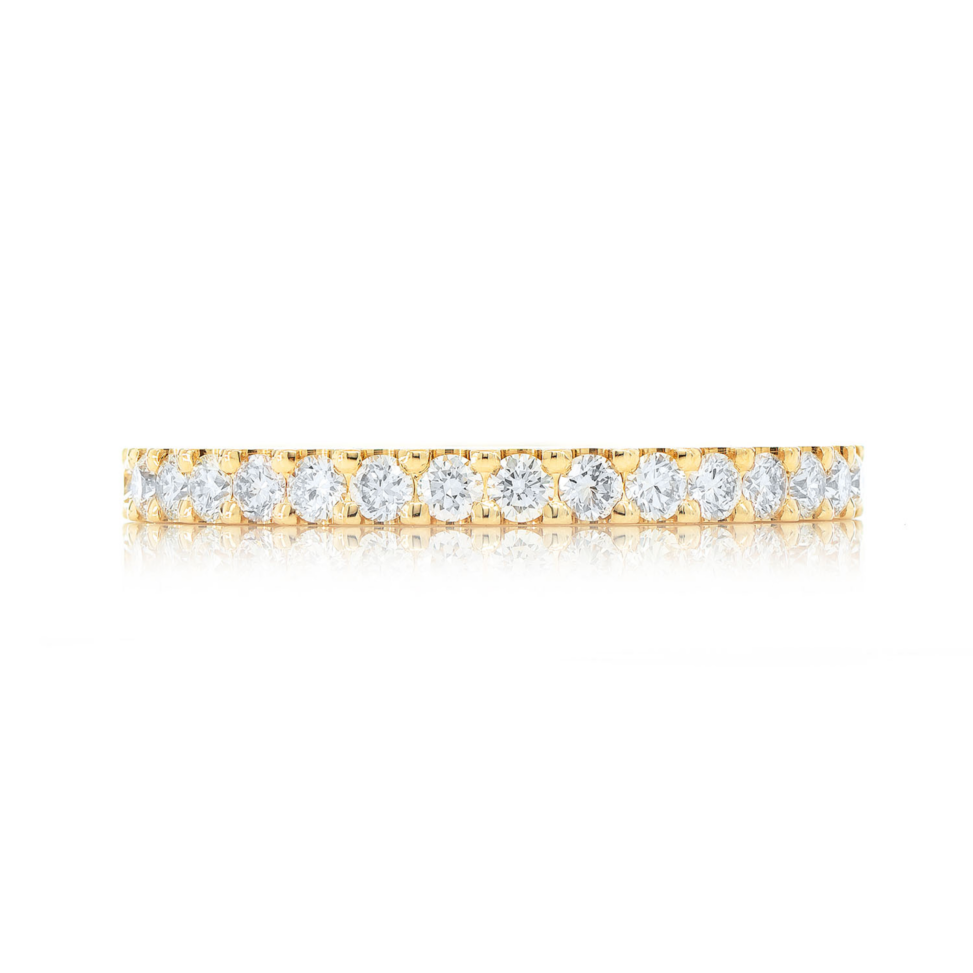 Classic Eternity Diamond Ring in 14K yellow gold, front view