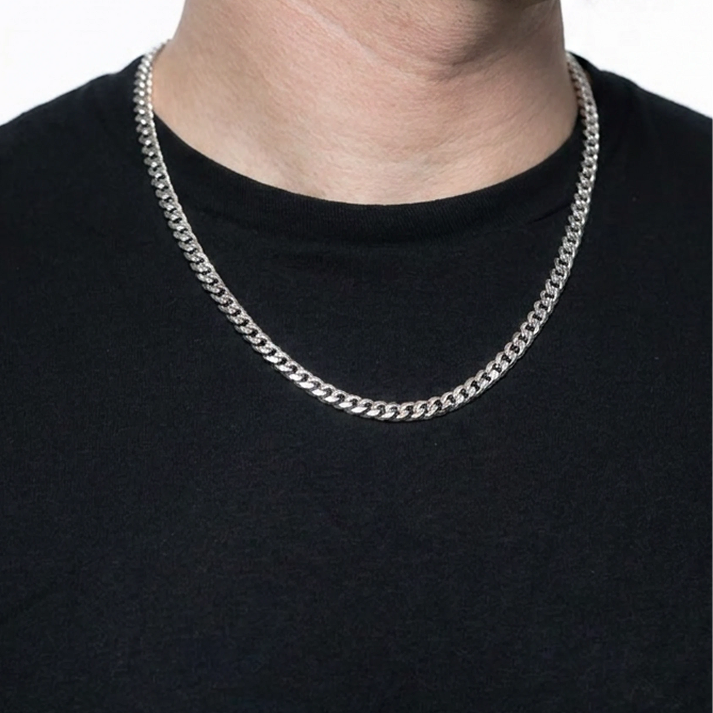 Sterling Silver Cuban Chain in 925 sterling silver, 7mm width, alternate view 8