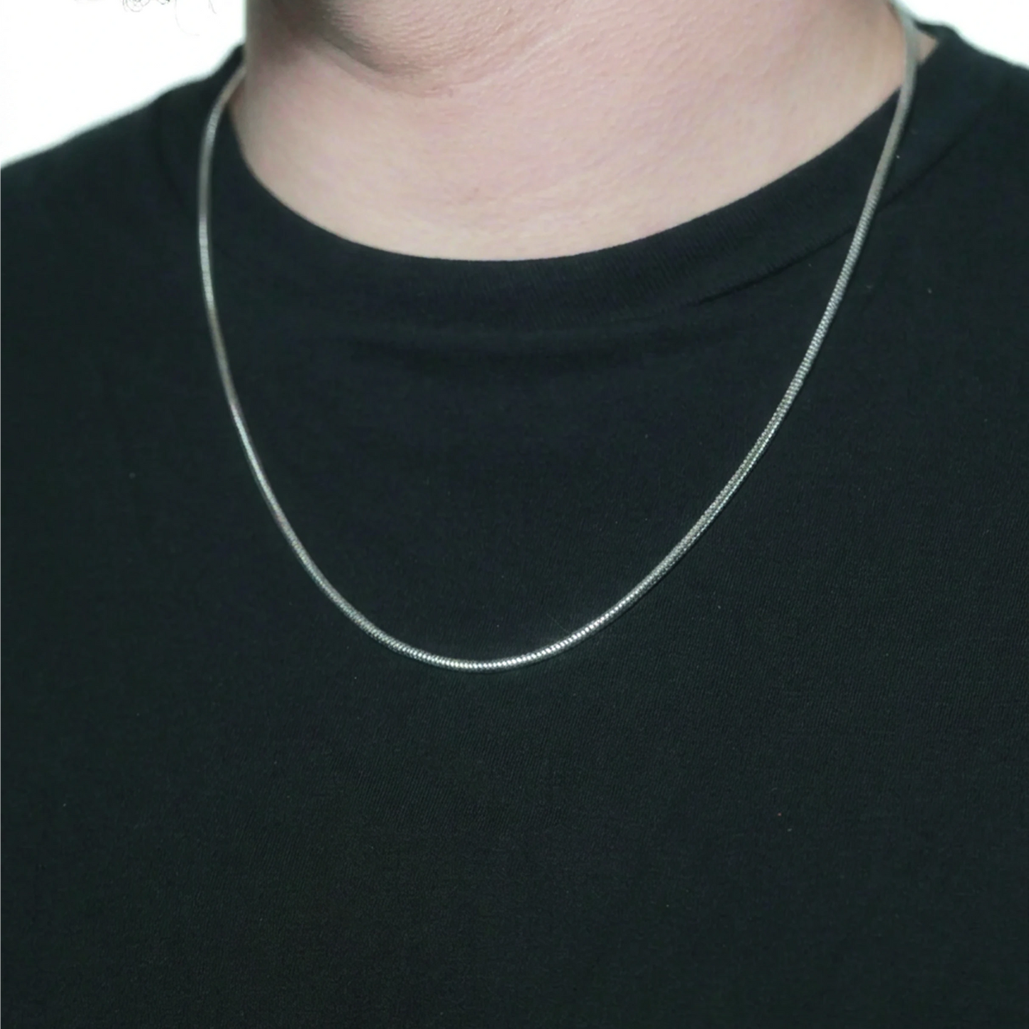 Sterling Silver Snake Chain in 925 sterling silver, 2.5mm width, alternate view