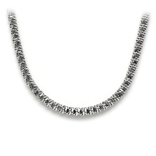 Sterling Silver Rounded Jenga Chain