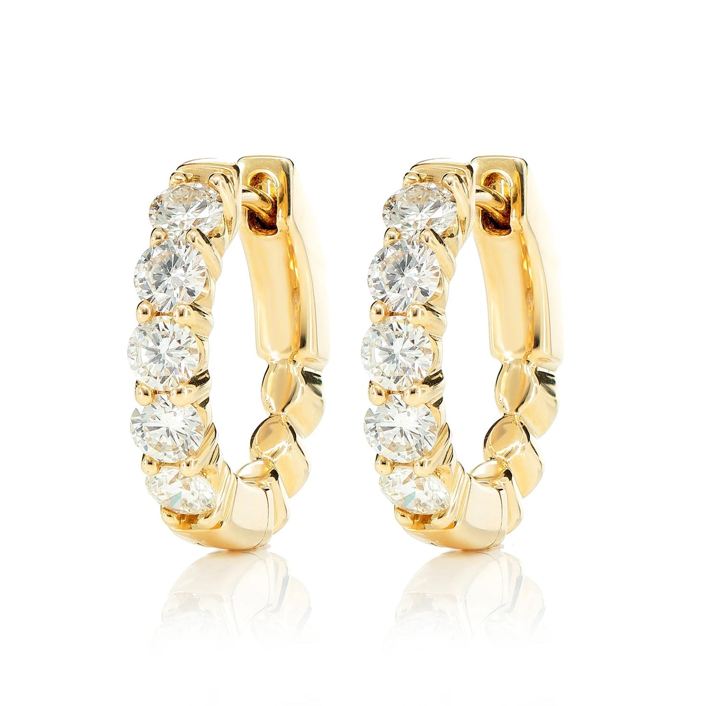 10pt Diamond Hoop Earrings 1.00ctw