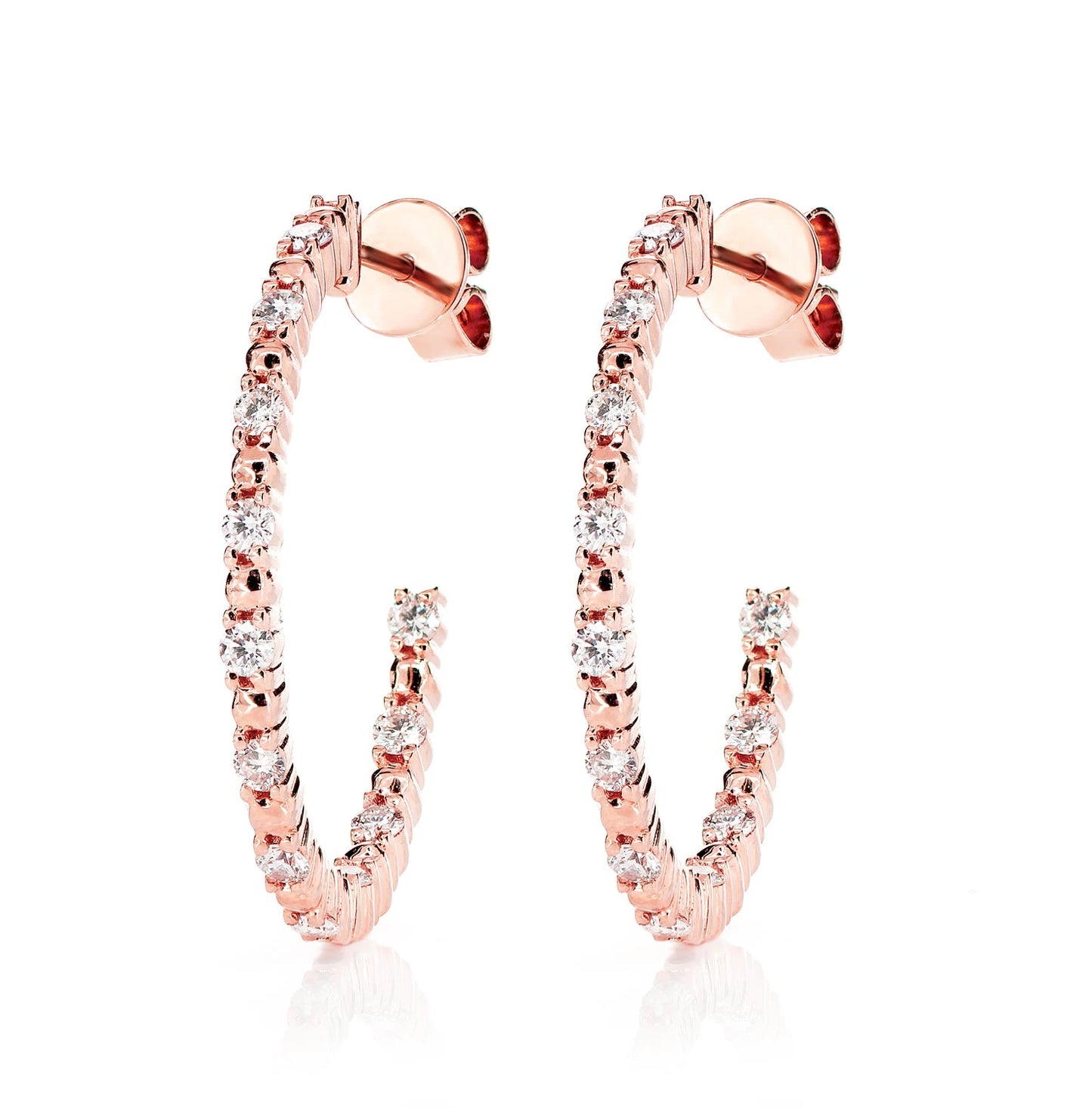 Bead & Round Inside-Out Hoop Earrings
