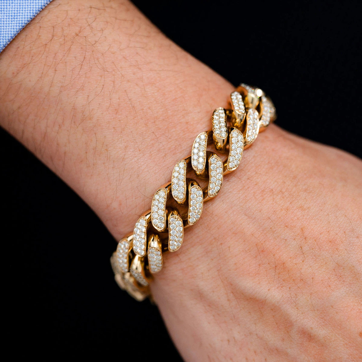 14mm Miami Cuban Link Diamond Bracelet