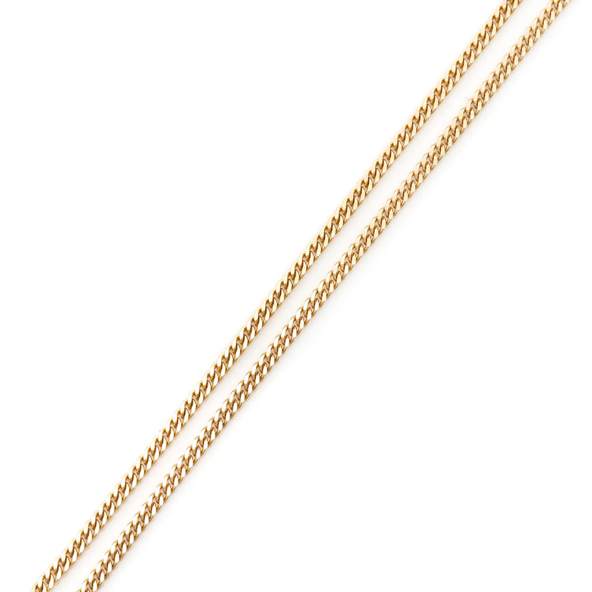 Miami Cuban Gold Chain in 14K yellow gold, 1.5mm width, detail view