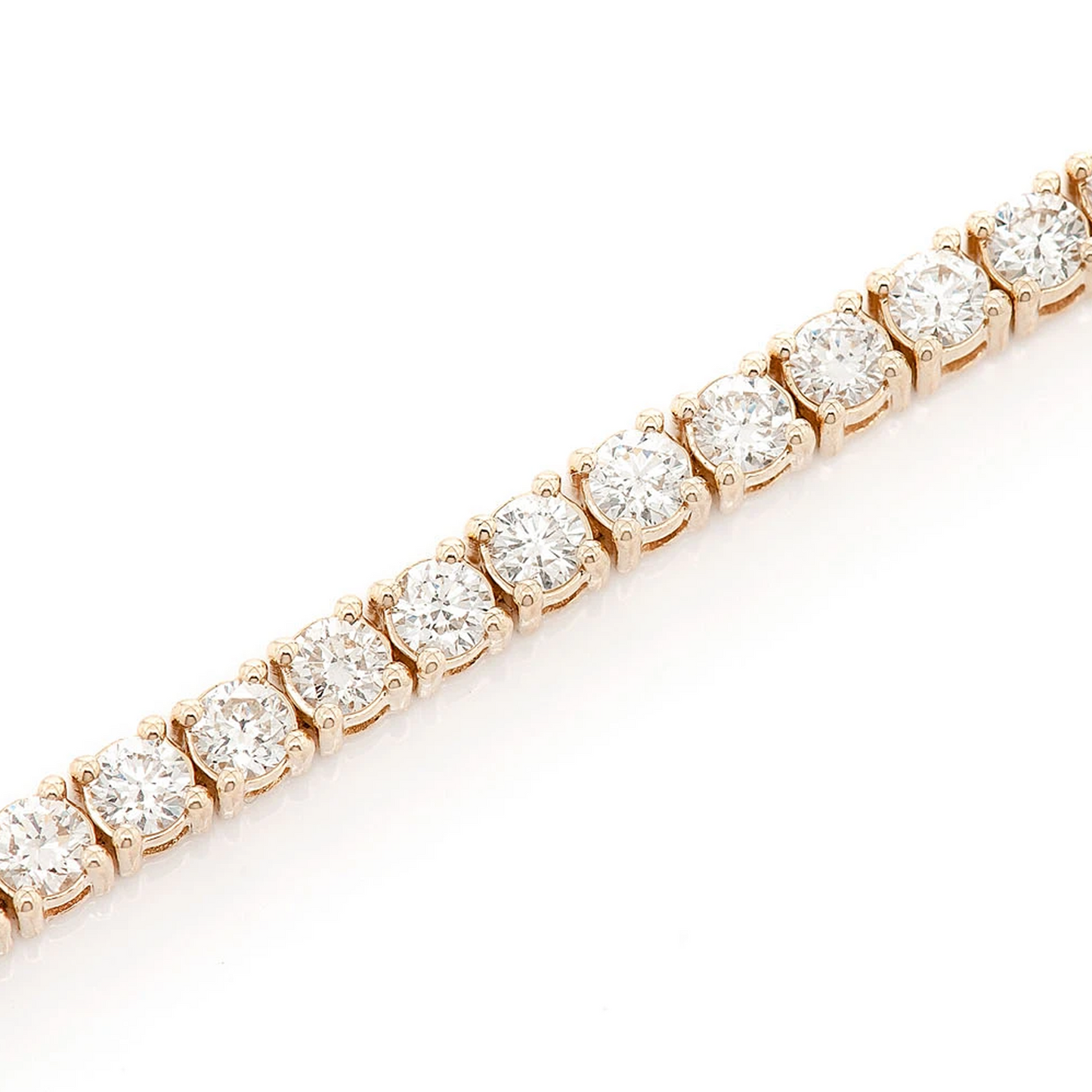 Prong Diamond Tennis Bracelet in 14K yellow gold, 10pt / 4.50ctw, alternate view