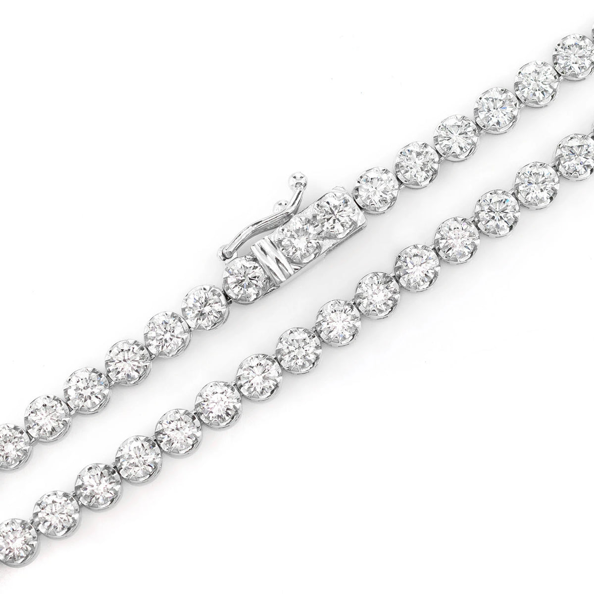 Crown Diamond Tennis Necklace