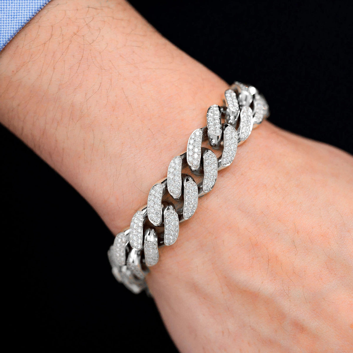 14mm Miami Cuban Link Diamond Bracelet
