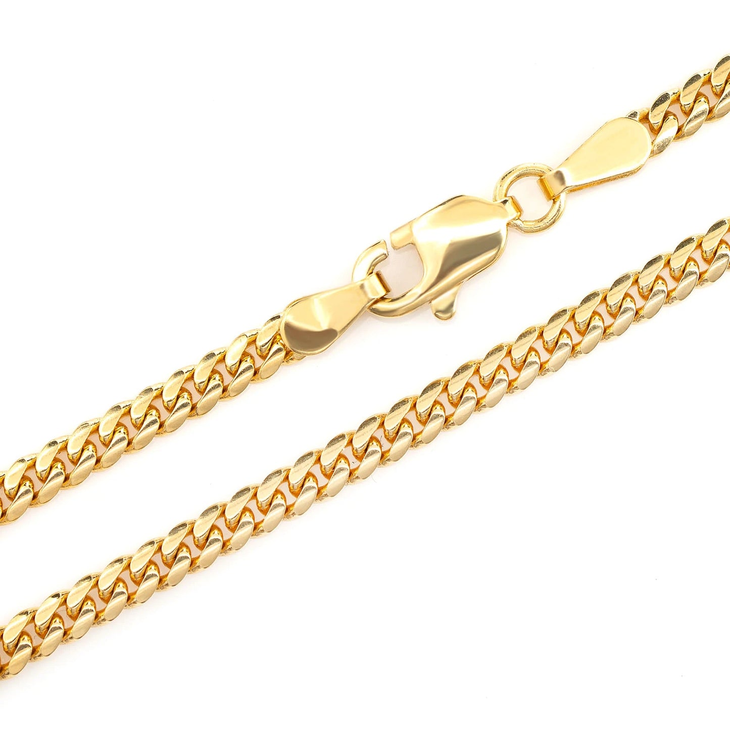 Miami Cuban Gold Chain in 14K yellow gold, 2.75mm width, detail view