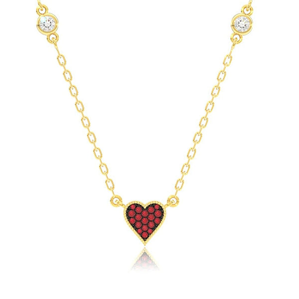 Heart Playing Card Symbol Diamond Necklace