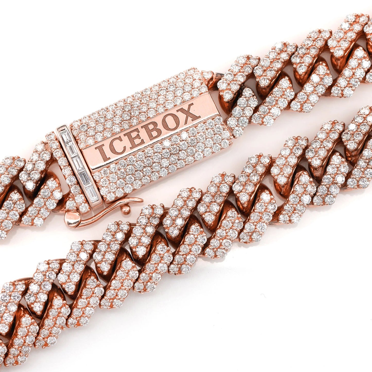 15mm Raised Prong Diamond Cuban Link Necklace