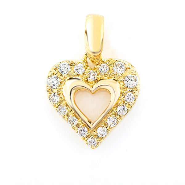 Open Heart Halo Diamond Pendant