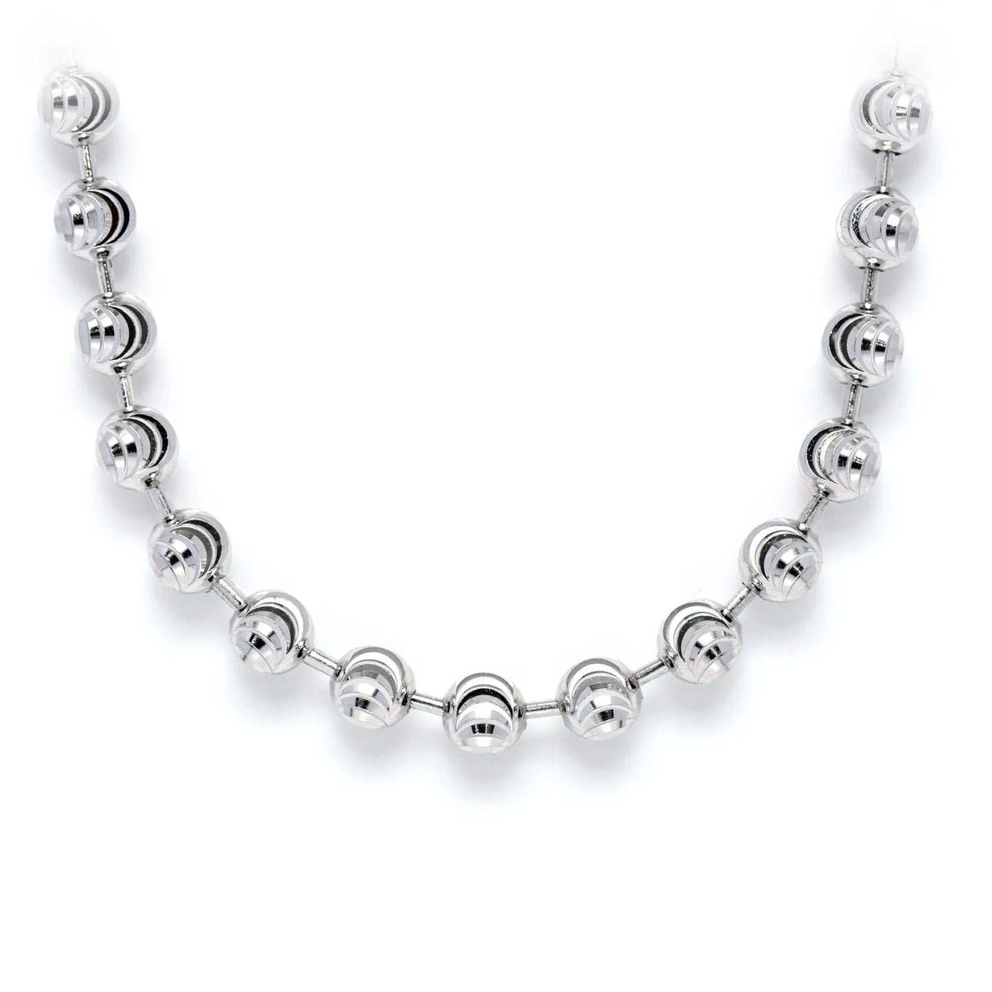Sterling Silver Mooncut Chain in 925 sterling silver, 2.25mm width, front view