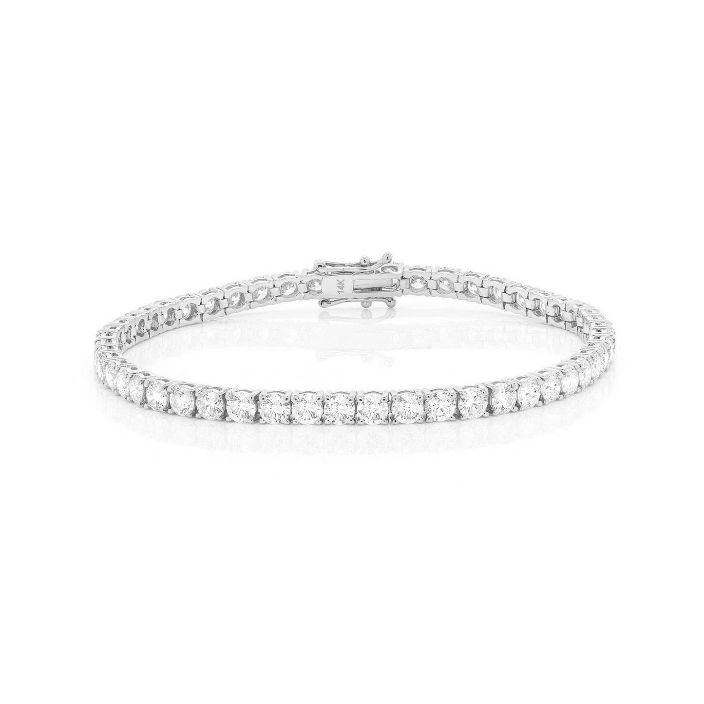 Prong Diamond Tennis Bracelet in 14K white gold, 20pt / 10.50ctw, front view