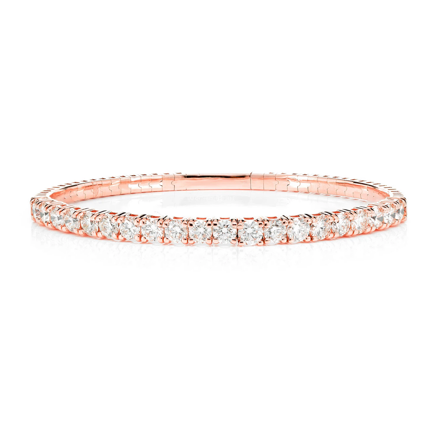 Prong Diamond Flex Bangle in 14K rose gold, 22pt / 5.00ctw, front view