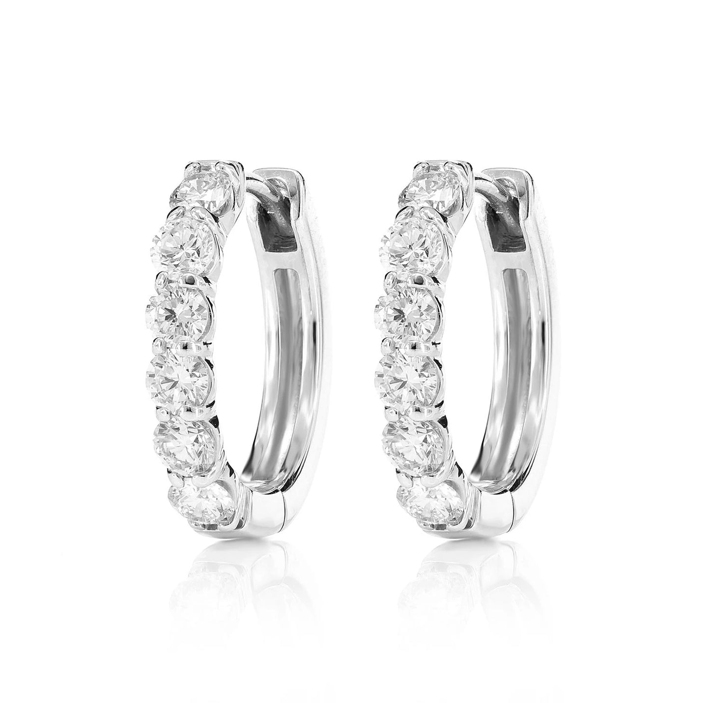 10pt Diamond Hoop Earrings